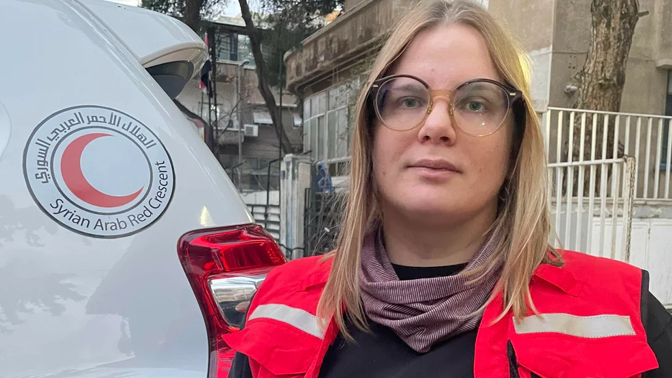 Sjuksköterskan Johanna Lönn, hälsorådgivare på Röda Korset är i Damaskus i Syrien.