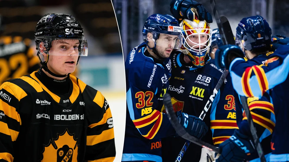 Theo Keilin, till vänster, fick göra sitt första mål på seniornivå under den två matcher långa utlåningen till Djurgården.