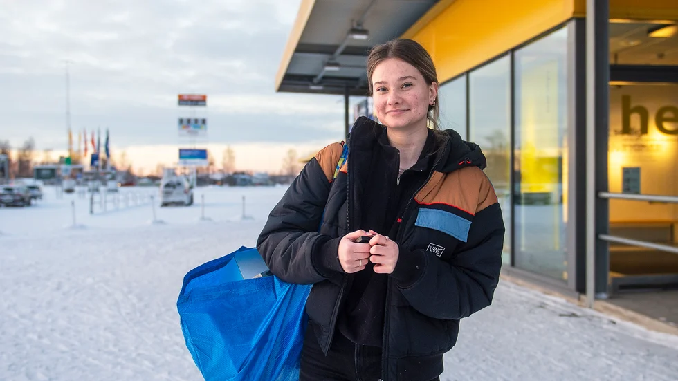 Ida Miettinen besöker Ikea med sina föräldrar. De kanske tittar förbi någon outletbutik, men planerar inte att besöka centrum.