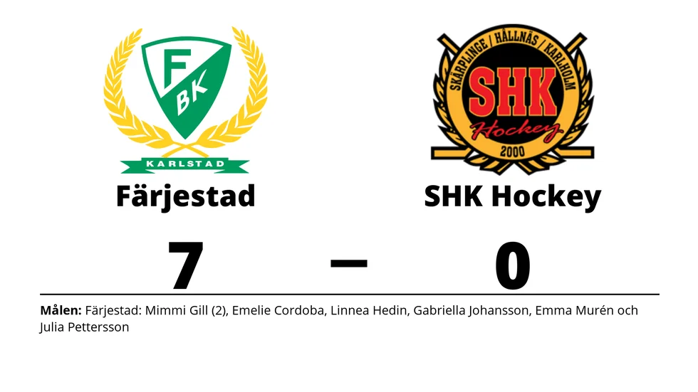 Färjestad BK vann mot SHK Hockey Club
