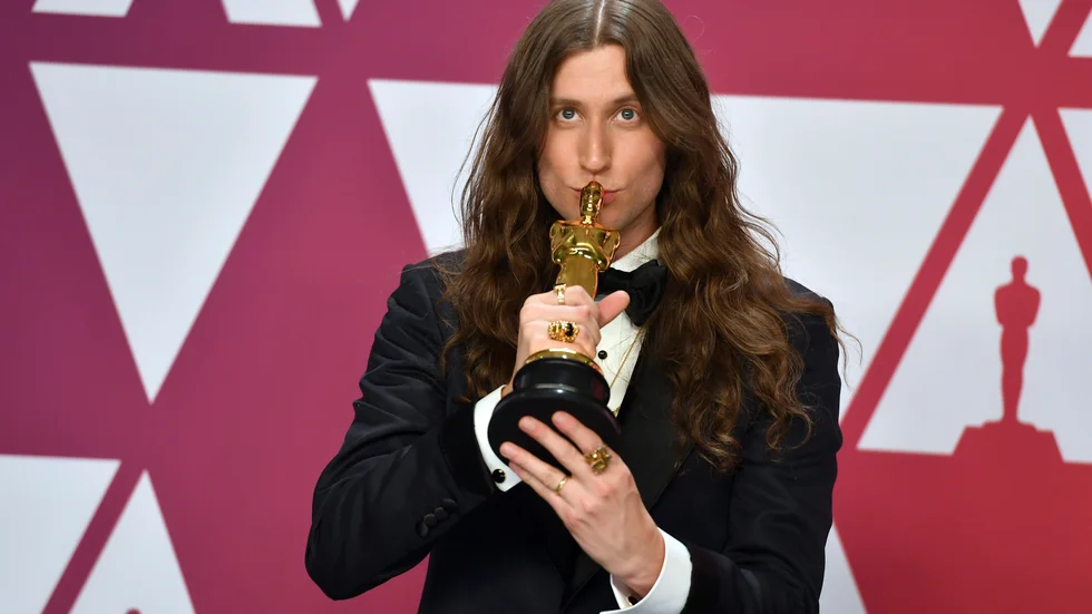 Ludwig Göransson med sin första Oscar, 2019. 
