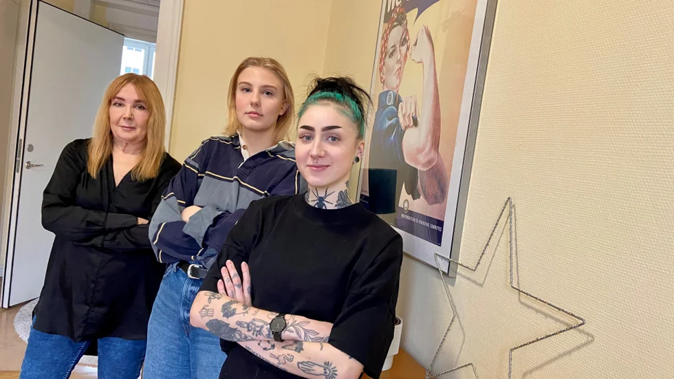Projektledare Eva Mühling, Tova Bäckman och Gabriella Trussell på Tjejjouren är några av de som driver projektet I en annan värld, där fokus sätts på prostitution och utsatthet på nätet.