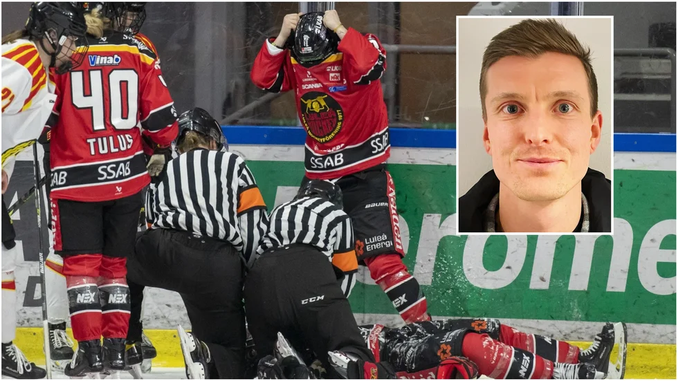 Marcus Pettersson, lagläkare, var på plats och hjälpte Jenni Hiirikoski. 