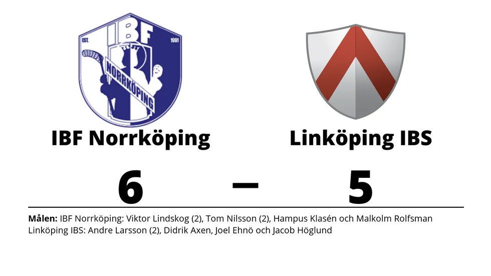 IBF Norrköping vann mot Linköpings IBS