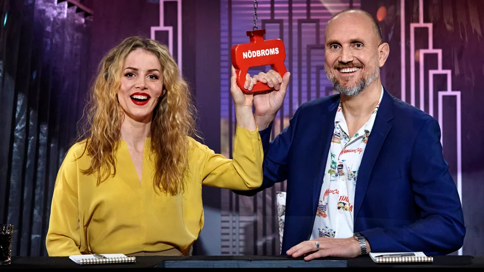 Marie Agerhäll och Fritte Fritzson tävlade i fredagens final av populära frågesportsprogrammet På spåret.