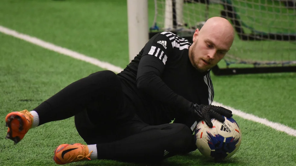 Jesper Rüdiger har blivit varm i kläderna i HFK:s mål. 
