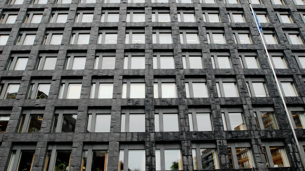 Riksbankens fasad. Arkivbild.