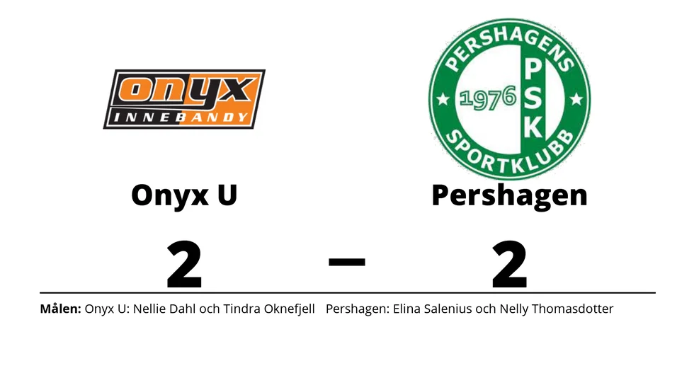 Onyx IBS U-lag spelade lika mot Pershagens SK
