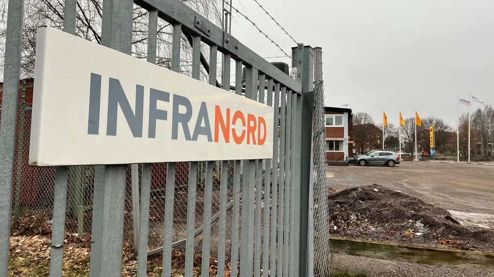 Infranord bommar igen i Katrineholm. Lokalerna ligger bakom St1-macken. 