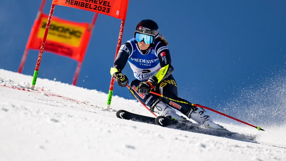 Sara Hector kör för VM-medalj i torsdagens storslalom.
