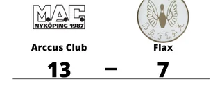 Arccus Club segrare hemma mot Flax