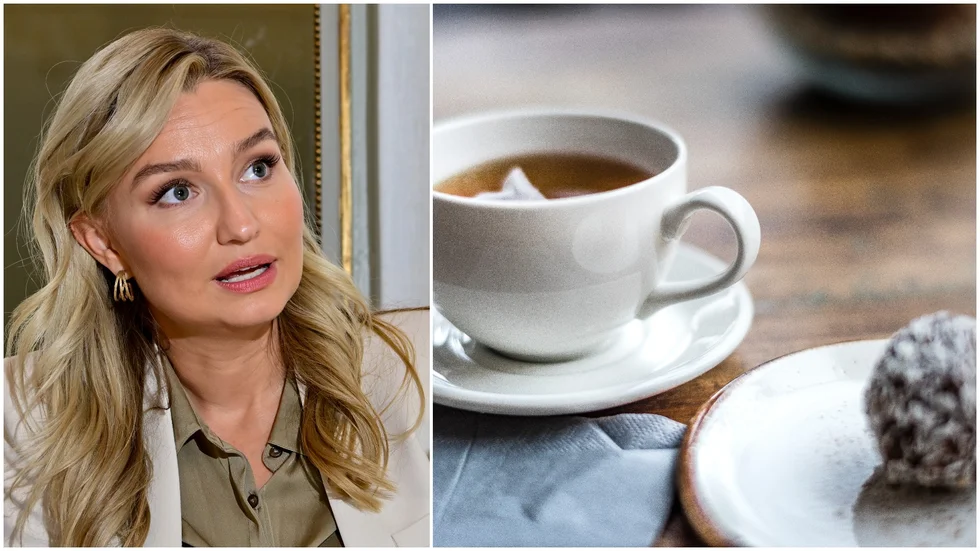 Ebba Busch tog en fika på Café Leijon i Sala backe i söndags. När en Uppsalabo tog en bild uppstod en, som hon beskriver det, hotfull situation med en Säpovakt. 