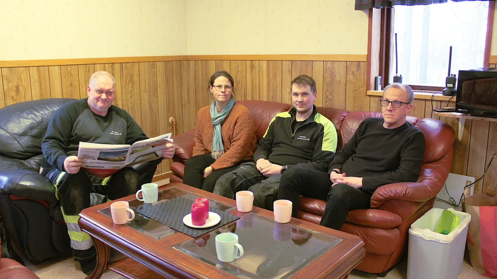 Föräldrar med barn i Blackstad förskola och skola, från vänster Fredrik Andersson, Eleonor Nilsson, Robin Sällberg och Stefan Andersson.