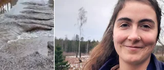 Annalisa var på väg med barn till förskolan – då spolades vägen bort ✓Se bilderna