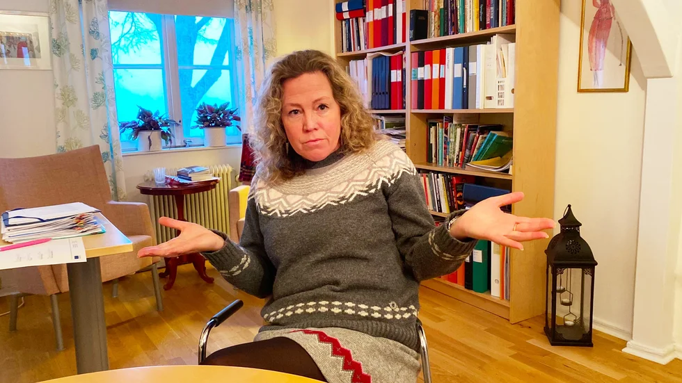 Rektor Lisa Flogell oroas för större elevgrupper i framtiden.