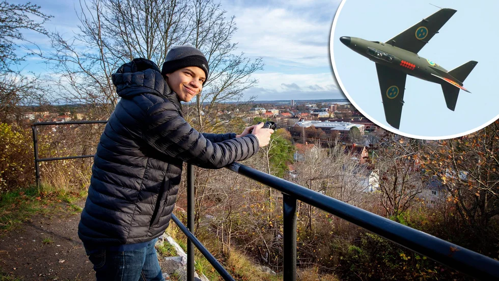 "Man såg ju någonting iallafall", konstaterade Pelle Jonsson som stod och spanade på Kråkberget. SN fick heller ingen bild på Lansen-planen, så en arkivbild får duga.
