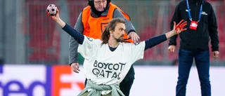 Planstormare protesterade mot VM i Qatar