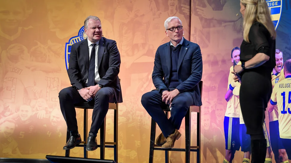 Karl-Erik Nilsson, till vänster, och Håkan Sjöstrand, till höger. Nilssons förtroende för Sjöstrand är orubbat. Arkivbild.
