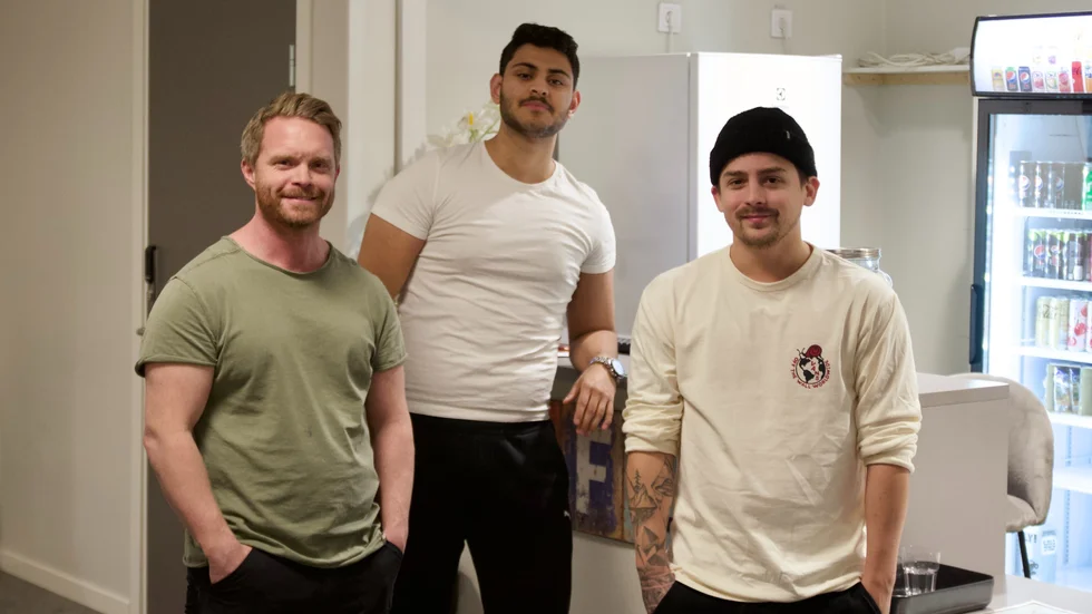 Fritidsgården bjöd på aktiviteter som breakdance, graffitiworkshop, VR glasögon och en god middag. På bilden syns: Henning Samuelsson, Ayham Abdulhak och Joakim Toivanen.