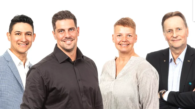 IUC Norr kommer totalt att ha utökat personalen med sex personer under 2022, varav två i Skellefteå. Här är fyra av de nya, fr v  David Crispin, Peter Jonsson, Marie Holmgren och Bengt Strandberg.