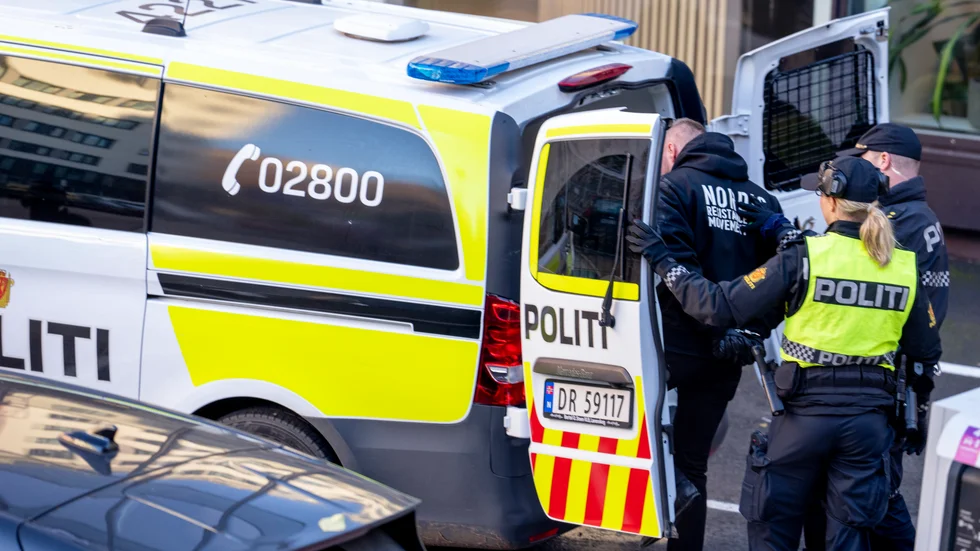 Svenska nazister demonstrerade i Oslo och blir utsparkade ur landet. Bilden togs på lördagen.