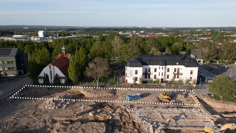 Här i Sandbyhov ska Peab Bostad bygga 75 bostäder. 