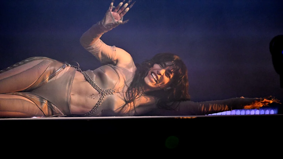 Loreen med bidraget Tattoo under deltävling 4 av Melodifestivalen 2023 på Malmö Arena.