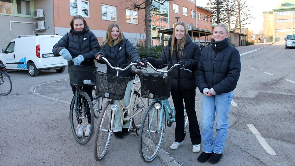 Tindra Larsson, Agnes Johansson, Meja Fransson och Vera Nilsson tycker inte att samhället är helt jämställt idag. "Det skiljer sig fortfarande lite grann på lön och sådant exempelvis. Sedan tycker jag att tjejer och killar behandlas lite olika i allmänhet", säger Vera Nilsson och får medhåll av kompisarna. 
"Det är viktigt att man pratar om sådant här i skolan och förskolan", säger Meja Fransson. 