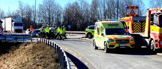 Krock i Folkesta – personbil uppklippt