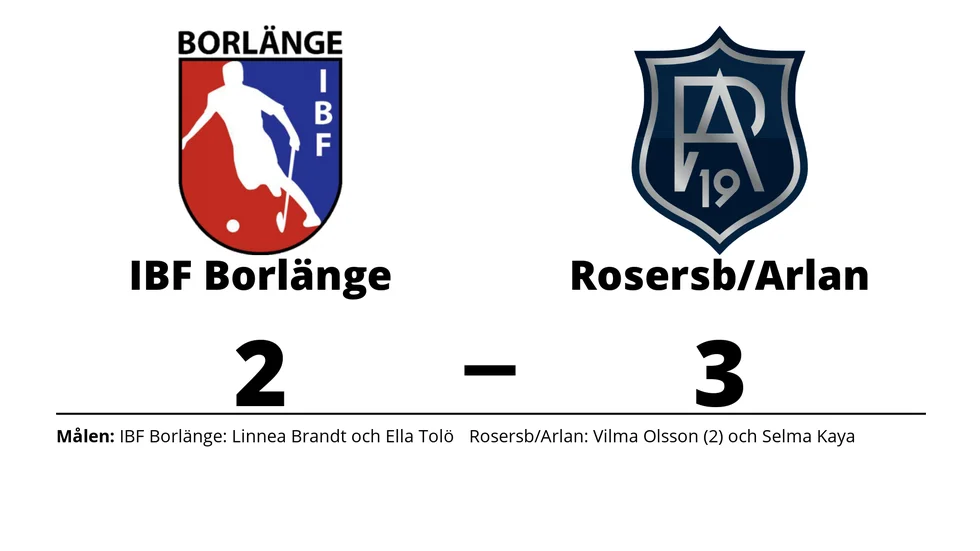IBF Borlänge förlorade mot Rosersberg Arlanda IBK