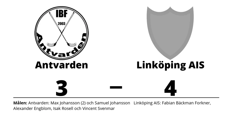IBF Antvarden förlorade mot Linköping AIS