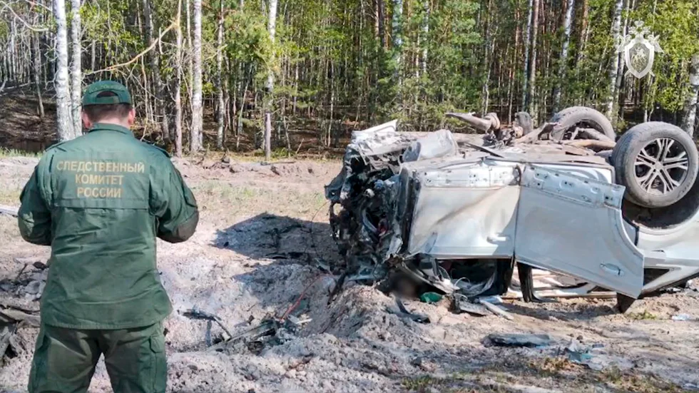 Bilden visar en scen från ett videoklipp som den ryska utredningskommittén släppt på lördagen.