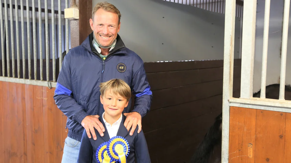 Peder Fredricson och sonen Bill. 
