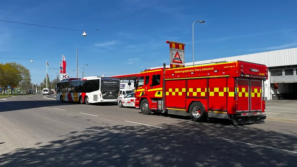 Trafikolycka på Stockholmsvägen.