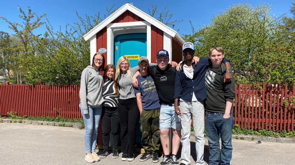 Byggänget från FAB på Dackeskolan .