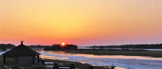 Solnedgång över Torneälven