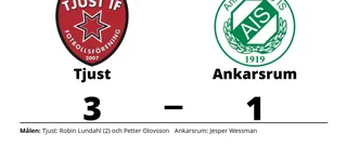 Tjust segrare hemma mot Ankarsrum
