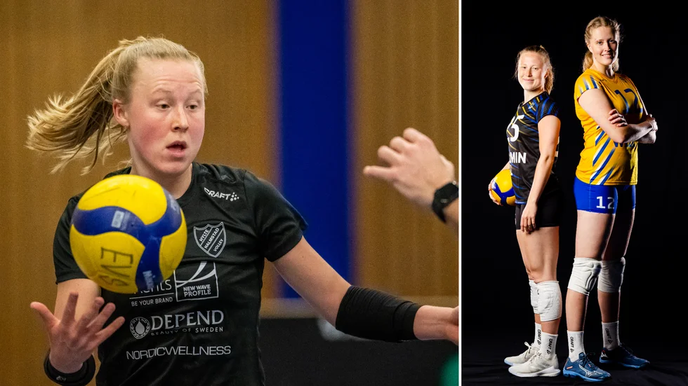 Emmy Andersson, till vänster, gör sin första landskamp i seniorlandslaget där även Hilda Gustafsson (th) finns med. 