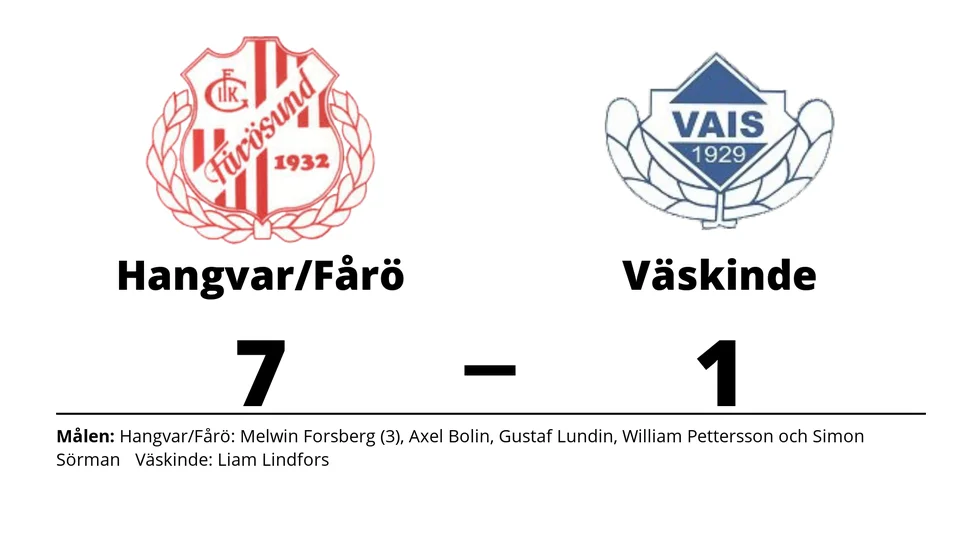 Hangvar SK/Fårösund GoIK vann mot Väskinde AIS