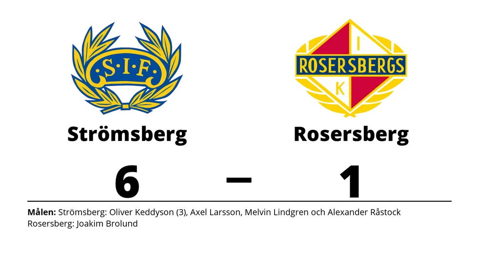 Strömsbergs IF vann mot Rosersbergs IK