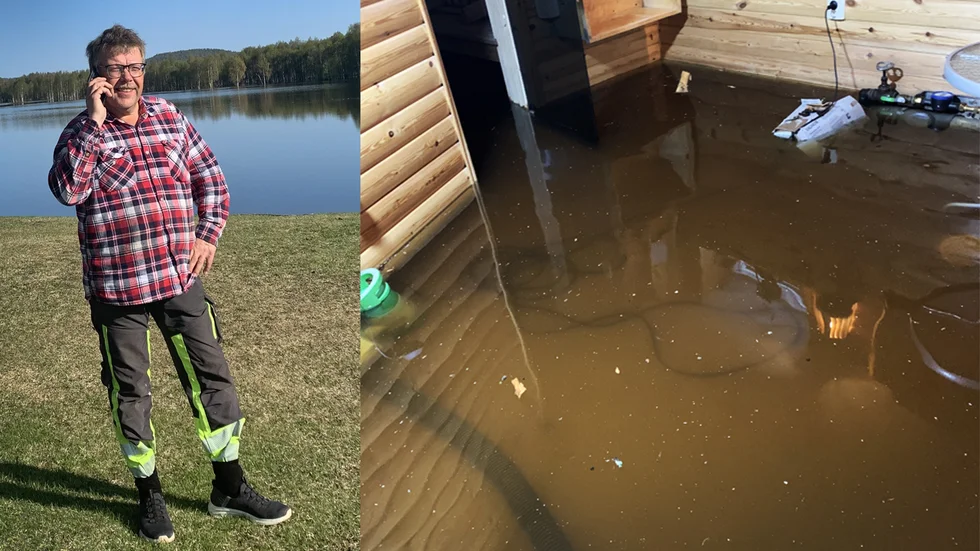 Jonas Niska och Arja Kalla i Juoksengi fick "strandtomt" men belönades även med en källare översvämmad av avloppsvatten. 