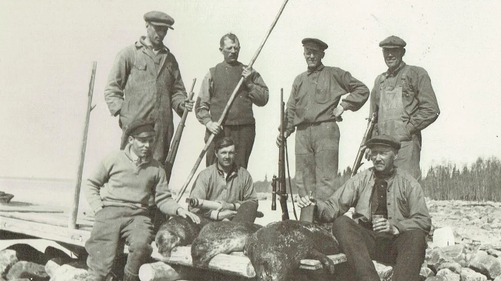 På vårvintern 1922 utspelade sig en blodig historia på isen i Piteå skärgård. I början av maj samma år påträffades den döde i närheten av Kluntarna av säljägaren August Lindkvist och hans son från Trundön. (Arkivbild)