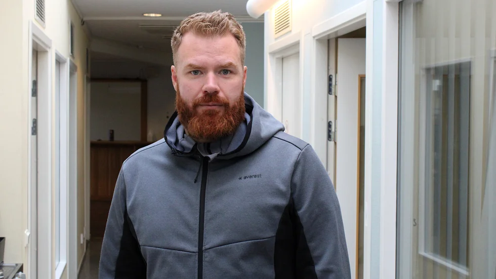 Joacim Johansson hoppar in i mål för Hultsfred mot Södra Vi ikväll.