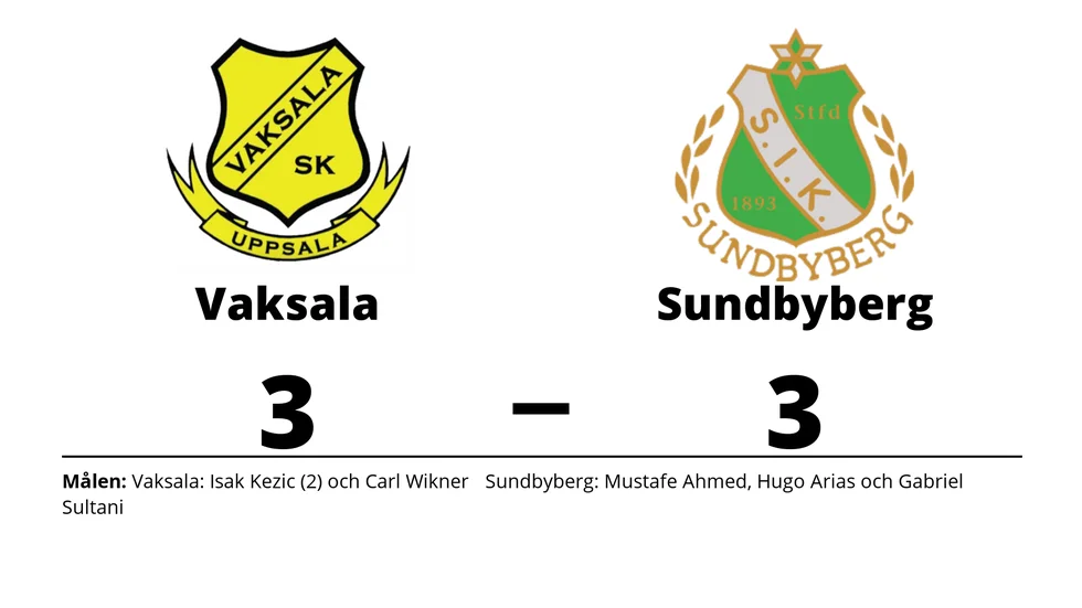 Vaksala SK spelade lika mot Sundbybergs IK