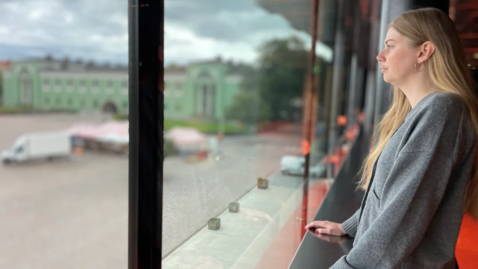 UNT träffar Sofia Larsson i UKK, Uppsala konsert och kongress. I dag lever hon ett bra liv och är glad igen.