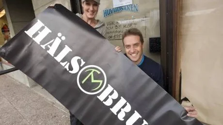 Skärblacka har sitt pappersbruk och snart också sitt eget Hälsobruk, i form av ortens första gym. Bakom satsningen står syskonen Therese Eklund och Mikael Gustafsson. Foto: Janne Forsby
