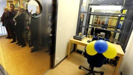Det bjöds på ballonger och konfetti samt tal av Kommunfullmäktiges ordförande Inga-Lill Östlund när den nya lärmiljön invigdes på Stinsen igår.