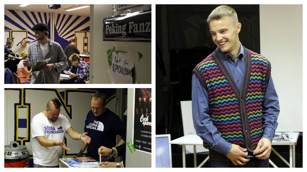 Jacob Ortmark höll i en målar-workshop där medlemmar i Peking Fanz deltog. Mysigt, kreativt och roligt var nyckelorden.