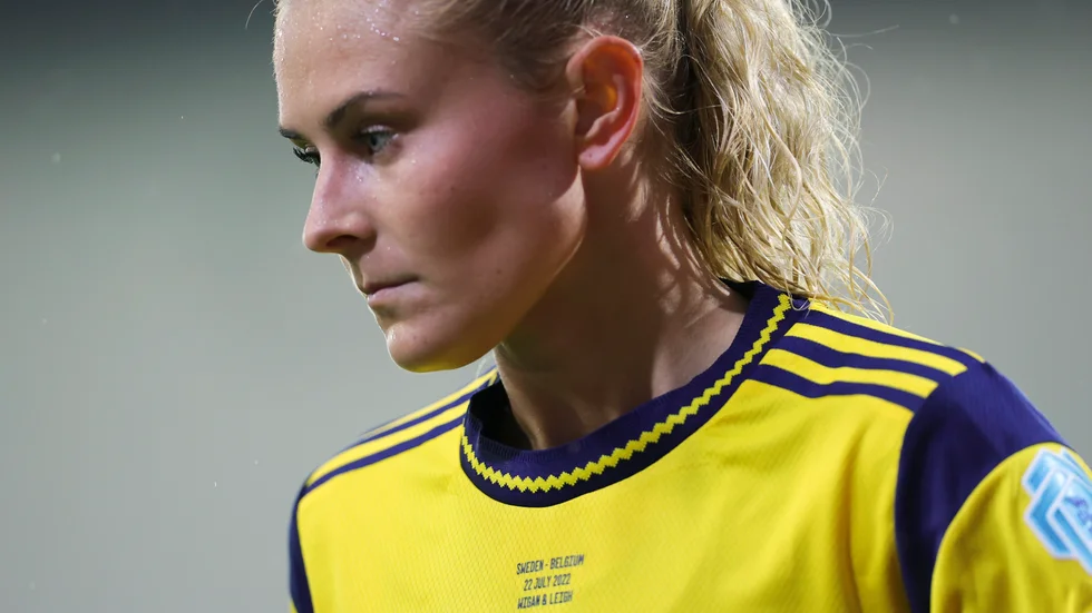 Sveriges och Juventus Amanda Nildén tvingades utgå med en befarad fotskada i Serie A-mötet med Fiorentina. Arkivbild.