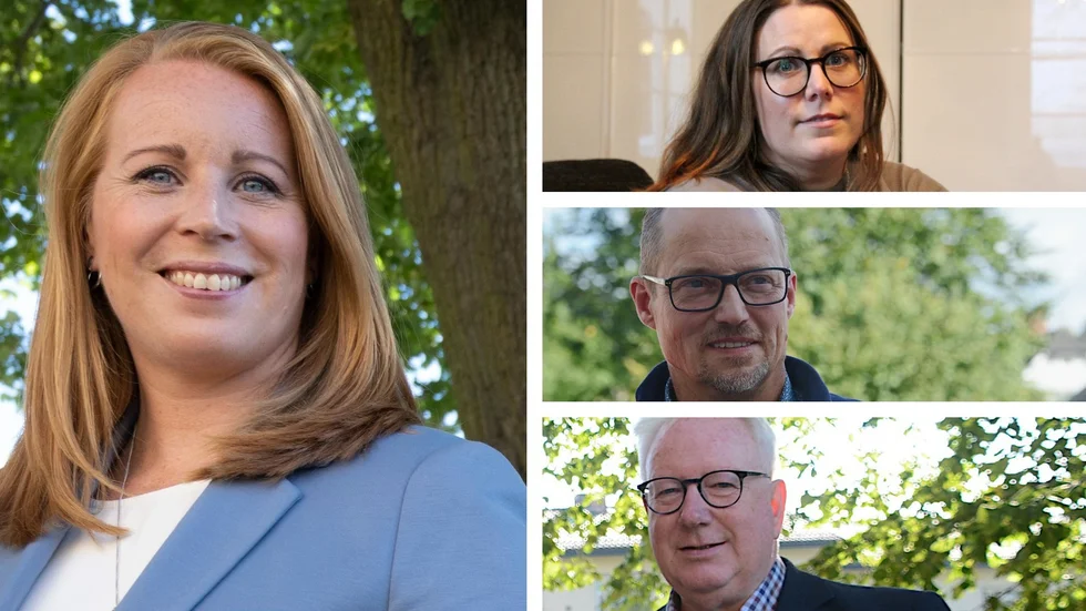 De lokala centerpartisterna Angelica Gunnarsson, Peter Karlsson och Leif Larsson beklagar Annie Lööfs avgång.